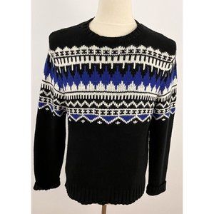 Polo Ralph Lauren Men's M Fair Isle Sweater Cashmere Angora Blend Nordic Ski